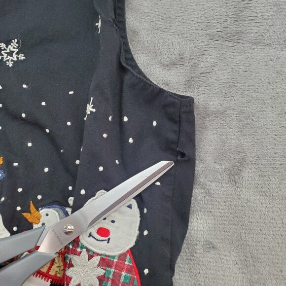 Vintage Nutcracker Christmas Vest Ugly Sweater Holiday Size S READ HOLES - Picture 12 of 15